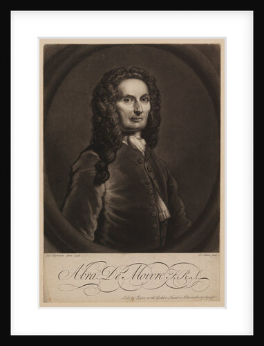 Portrait of Abraham de Moivre by John Faber the younger