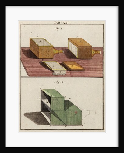 Solar microscope box by Adam Wolfgang Winterschmidt