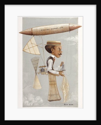 Caricature of Alberto Santos-Dumont by Geo Hum'