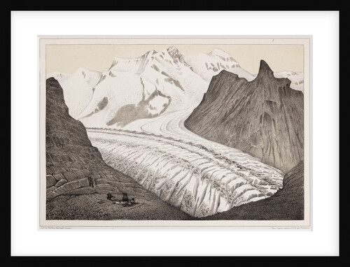 Lyksamm and Breithorn glaciers by Hercule Nicolet