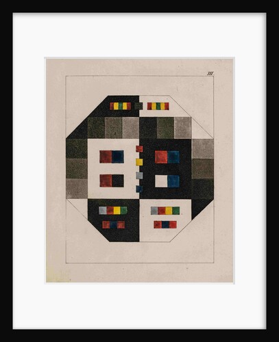 Grey and coloured objects displaced by refraction by Johann Wolfgang von Goethe (1749-1832)