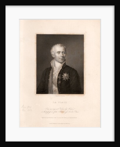Portrait of Pierre-Simon Laplace (1749-1827) by James Posselwhite