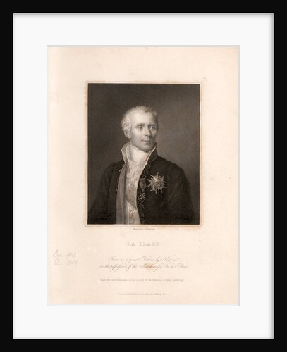Portrait of Pierre-Simon Laplace (1749-1827) by James Posselwhite