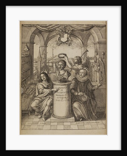 Frontispiece to Thomas Sprat's 'The History of the Royal Society' by Wenceslaus Hollar