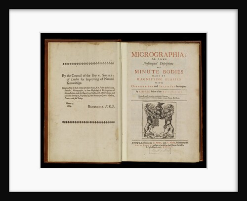 Title page of Robert Hooke's 'Micrographia' by Robert Hooke