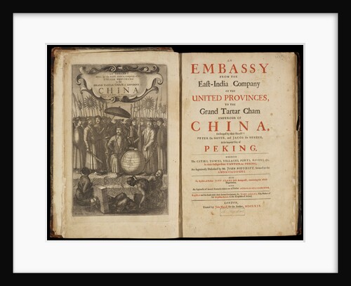 Title page to Nieuhoff's 'An embassy from the East-India Company' by Wenceslaus Hollar