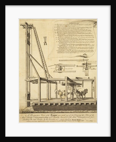 Horse-gin operated pile driver by William Henry Toms