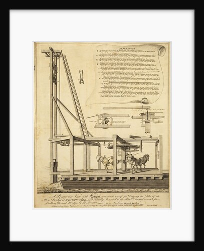 Horse-gin operated pile driver by William Henry Toms