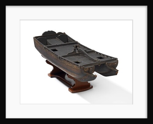 Model of a twin-hulled ship by Stephen Worlidge