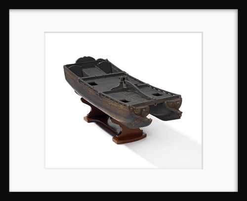 Model of a twin-hulled ship by Stephen Worlidge