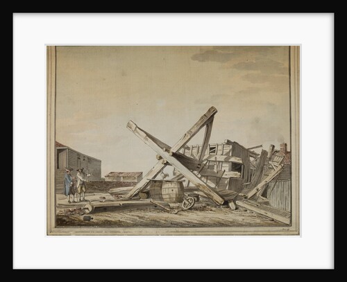 Overturned mill on Barnes Common by Edward Edwards