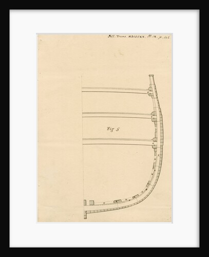 Cross section of a merchant ship by Robert Seppings