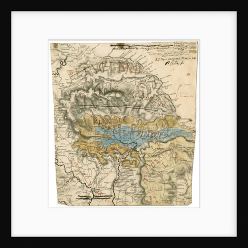 Map of Cleveland, Yorkshire and Kirkdale Cave by William Buckland