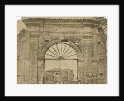 'Porte Cochere...near Auletta' [earthquake damage] by Alphonse Bernoud Grellier