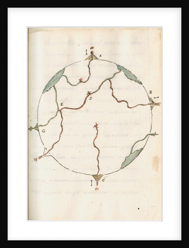 Scheme of volcanoes and liquid flow by Antonio Piaggio