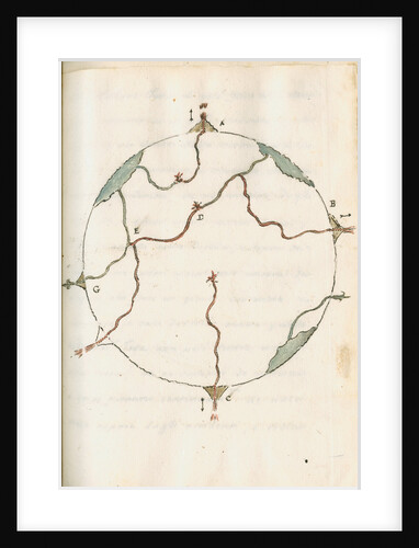 Scheme of volcanoes and liquid flow by Antonio Piaggio