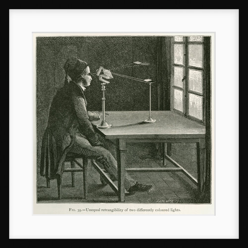 Unequal refrangibility of two differently coloured lights by C Laplante