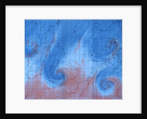 Map showing tropical and polar air currents by Martin & Hood