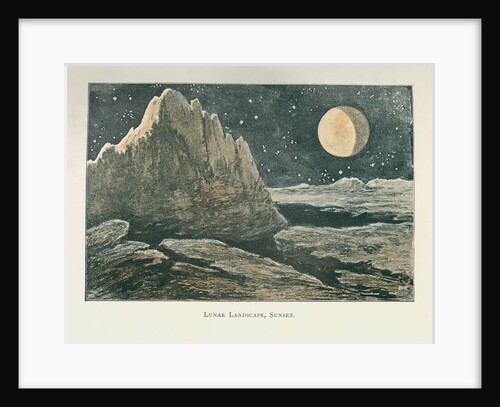 The lunar landscape 'at sunset' by Anonymous