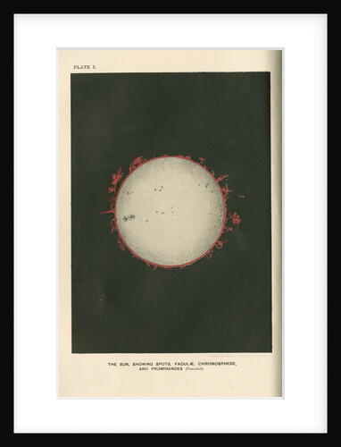 The sun showing spots, faculae, chromosphere, and prominences by Cassell & Co