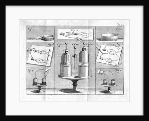 Aldini's experiments on Galvanism with frogs legs by Anonymous