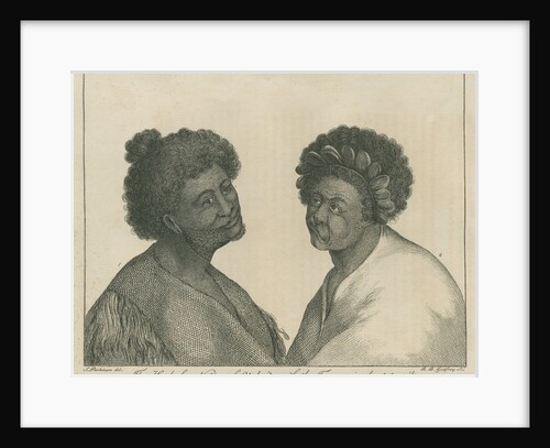 'The Head of a Native of Otaheite, with the Face curiously tataow'd' by Richard Bernard Godfrey