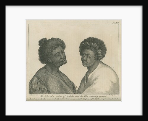 'The Head of a Native of Otaheite, with the Face curiously tataow'd' by Richard Bernard Godfrey