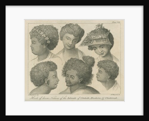 'Heads of divers Natives of the Islands of Otaheite, Huaheine, & Oheiteroah' by Thomas Chambers