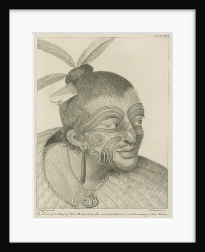 'The Head of a Chief of New Zealand...' by Thomas Chambers