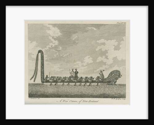 'A War Canoe, of New Zealand' by Richard Bernard Godfrey