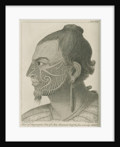 'Head of Otegoowgoow, Son of a New Zealand Chief...' by Thomas Chambers