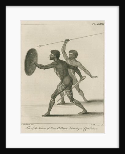 'Two of the Natives of New Holland, Advancing to Combat' by Thomas Chambers