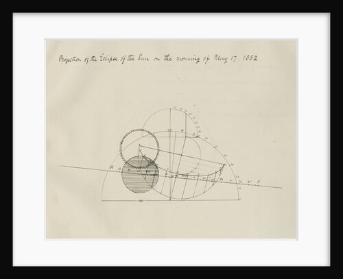 'Projection of the eclipse of the Sun on the morning of May 17, 1882' by Samuel Johnson