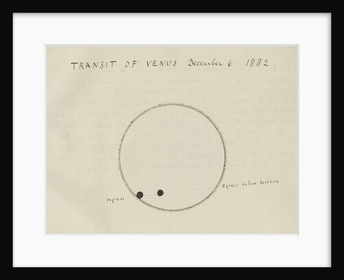 'Transit of Venus December 6, 1882' by Samuel Johnson