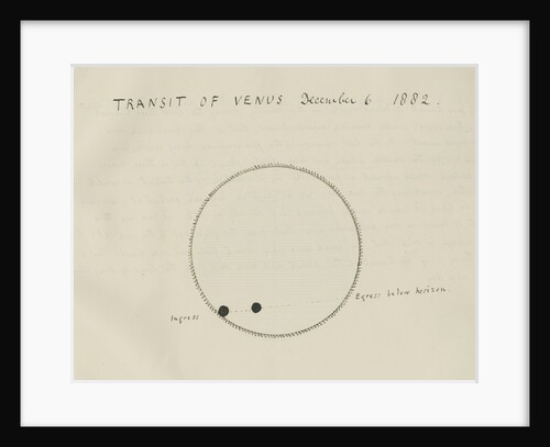 'Transit of Venus December 6, 1882' by Samuel Johnson