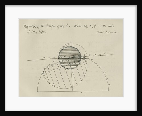 'Projection of the eclipse of the Sun, October 29, 878, in the time of King Alfred' by Samuel Johnson