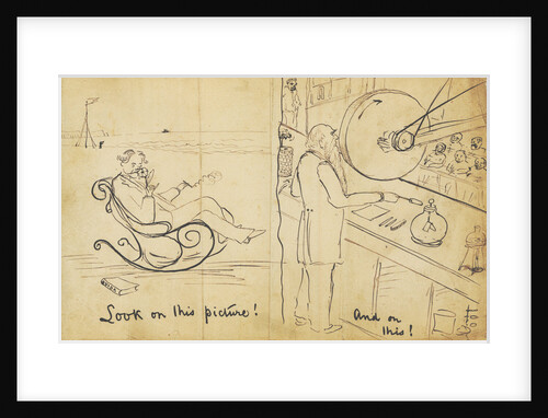 Caricature of Silvanus Phillips Thompson (1851-1916) and Frederick Guthrie (1833-1886) by Silvanus Phillips Thompson