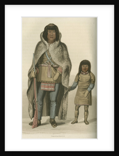 'Portrait of Akaitcho, and his son' by Edward Francis Finden