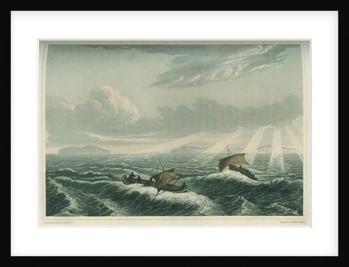 'Canoe broaching to in a gale of wind at sunrise, Aug. 23rd 1821' by Edward Francis Finden