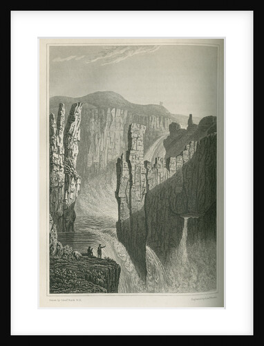 'The Falls of Wilberforce, estimated at 250 feet high' by Edward Francis Finden