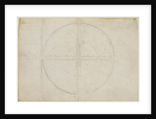 Plan of the stone circles of Avebury by John Aubrey