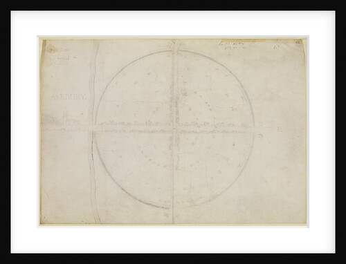 Plan of the stone circles of Avebury by John Aubrey