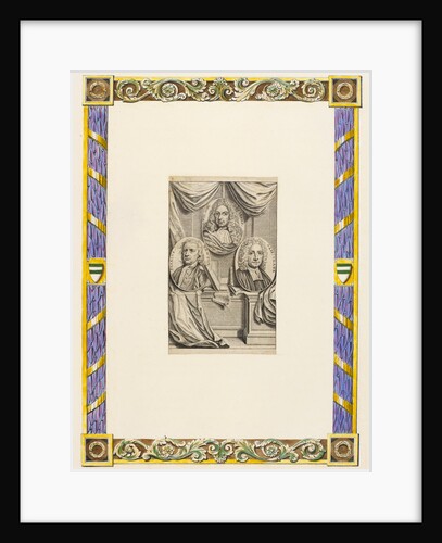 Portraits of Gottfried Wilhelm Leibnitz, Sir Isaac Newton and Samuel Clarke by Anonymous