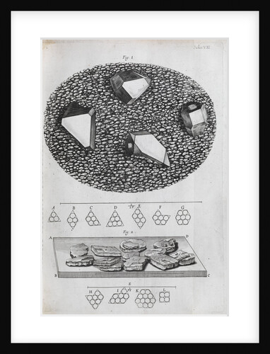 Microscopic views of crystals by Robert Hooke