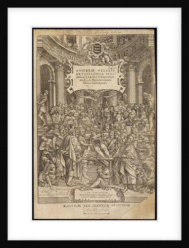 Title page of 'De humani corporis fabrica' by Studio of Titian