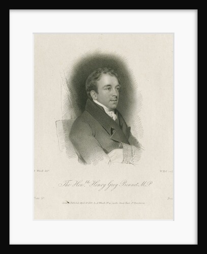 Portrait of Henry Grey Bennet (1777-1836) by William Holl I
