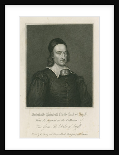 Portrait of Archibald Campbell, 9th Earl of Argyll (1629-1685) by W Freeman