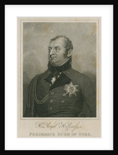 Portrait of Frederick, Prince, Duke of York and Albany (1763-1827) by Henry Richard Cook