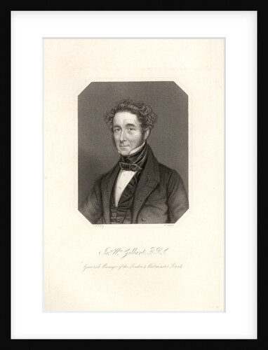 Portrait of James William Gilbart (1794-1863) by Henry Adlard