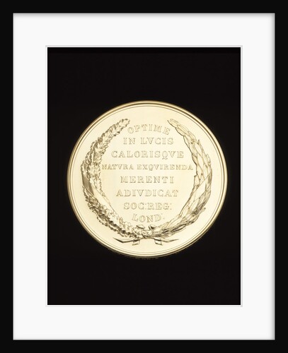 Reverse of the Rumford Medal by Anonymous